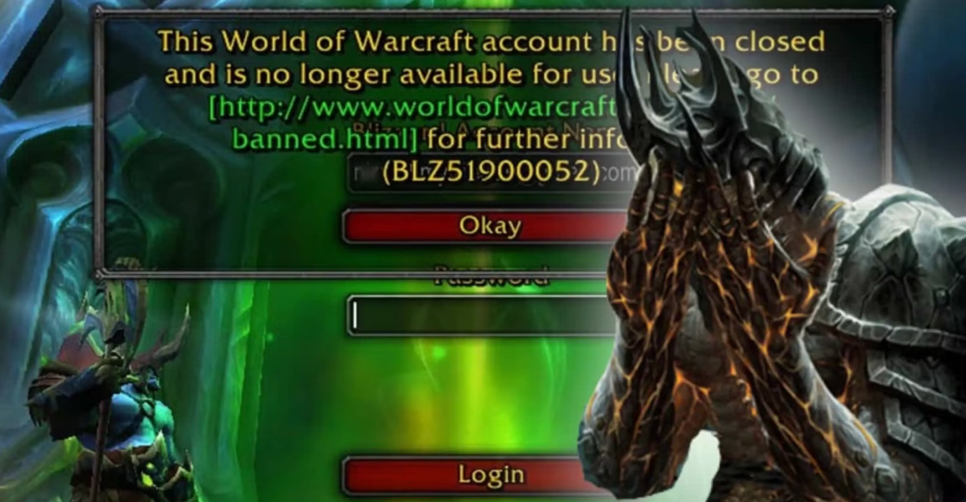 World of Warcraft Banned